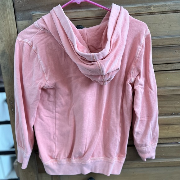 Vintage American Eagle Salmon Color 3/4 Sleeve Graphic Hoodie Women’s Size Small - Picture 7 of 14